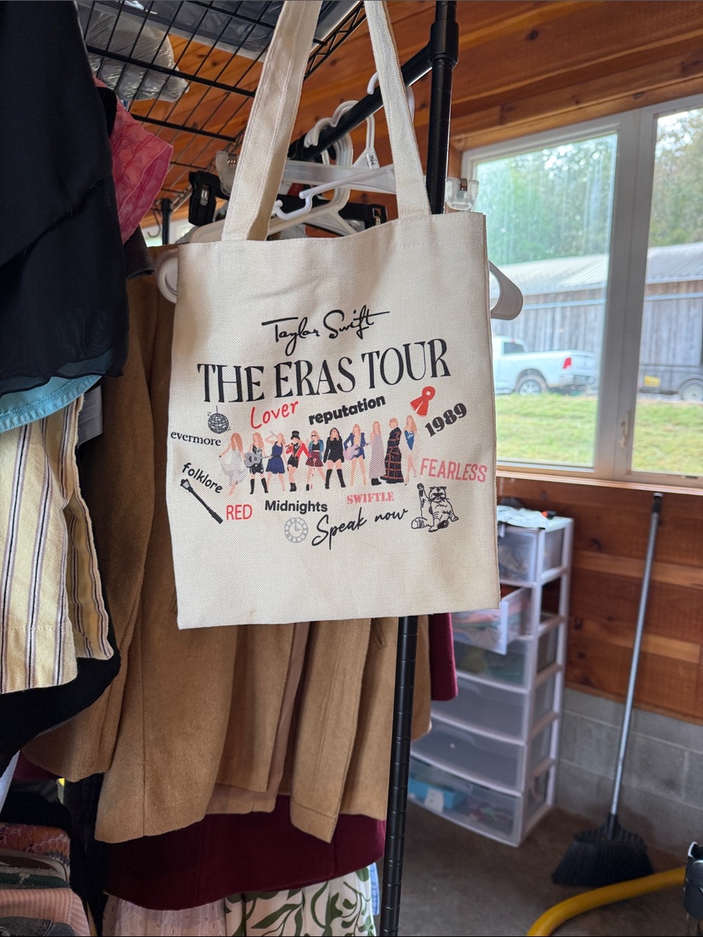 Taylor Swift Cream The Eras Tour Canvas Tote Bag